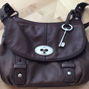COPY - Vintage Fossil Leather Crossbody Saddlebag